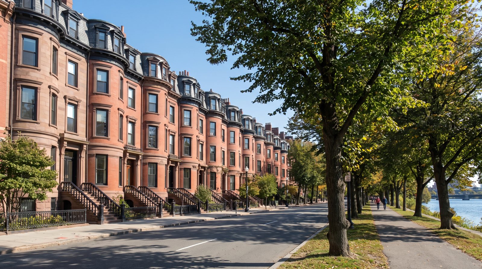 Beacon Street rowhouses in Back Bay